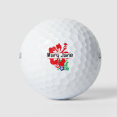 Hawaii Thema mit Hibiskus Blume Golfball (Vorderseite)