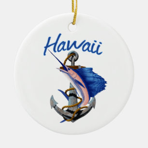 Hawaii-Tiefseefischerei Keramik Ornament