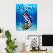 Hawaii-Tiefseefischerei Poster (Heimbüro)