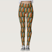 Hawaii Tiki Muster Fotografie Vintag Retro Fun Leggings (Vorderseite)