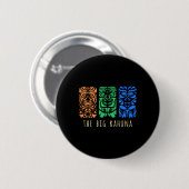 Hawaii Tiki Polynesier Big Kahuna Surfer Retro Haw Button (Vorne & Hinten)