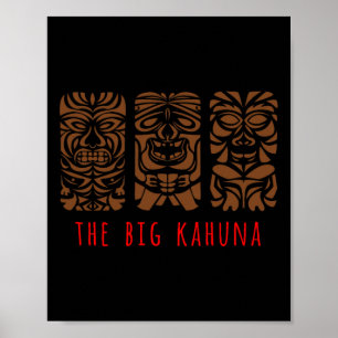 Hawaii Tiki Polynesier Big Kahuna Surfer Retro Haw Poster