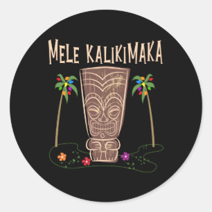 Hawaii Tiki Runder Aufkleber
