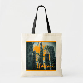 Hawaii tiki Statuen Orange wiederverwendbare Tasch Tragetasche