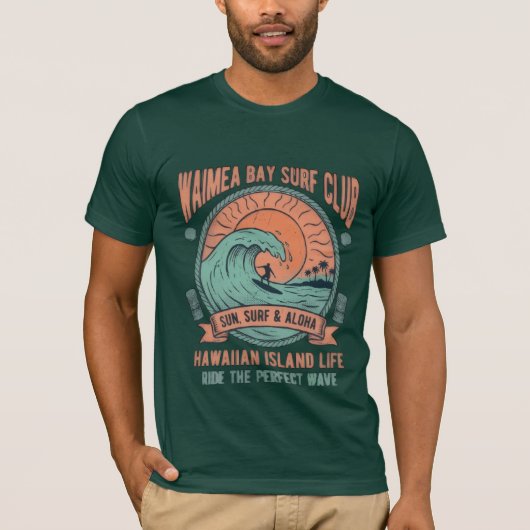 Hawaii Tiki Surf Vintage Tee (Vorderseite)
