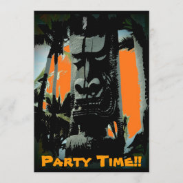 Hawaii tiki Thema anpassbare Einladungen