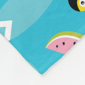Hawaii Toucan Surf Vintag Fleecedecke (Ecke)