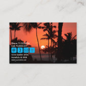 Hawaii Tour Guide Business Card Visitenkarte (Rückseite)