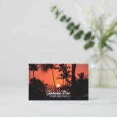Hawaii Tour Guide Business Card Visitenkarte (Stehend Vorderseite)