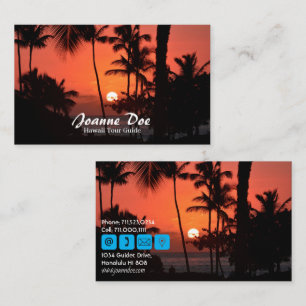 Hawaii Tour Guide Business Card Visitenkarte