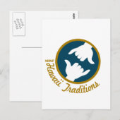 Hawaii Traditionen Logo Postkarte (Vorne/Hinten)