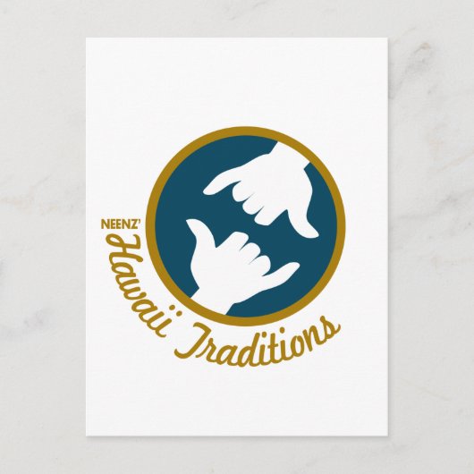 Hawaii Traditionen Logo Postkarte (Vorderseite)