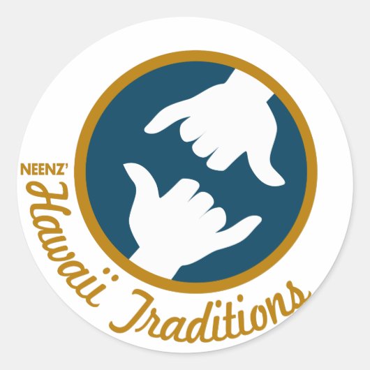 Hawaii Traditions Logo-Aufkleber Runder Aufkleber (Vorderseite)