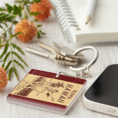 Hawaii Travel Hula Girl   Schlüsselanhänger (Vorderseite rechts)