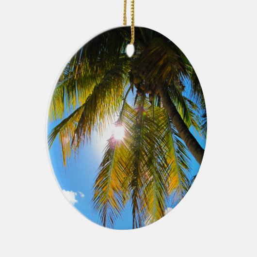 Hawaii Travel Palm Tree Keramik Ornament (Rechts)