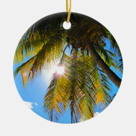 Hawaii Travel Palm Tree Keramik Ornament (Vorne)