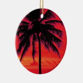 Hawaii Travel Palm Tree Keramik Ornament (Rechts)