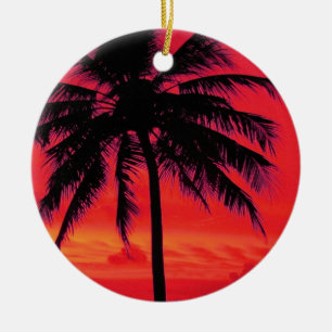 Hawaii Travel Palm Tree Keramik Ornament