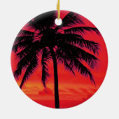 Hawaii Travel Palm Tree Keramik Ornament (Hinten)