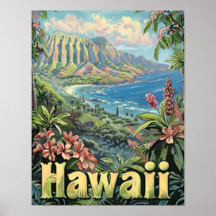 Hawaii Travel Poster Art Print Poster