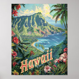 Hawaii Travel Poster Art Print Poster