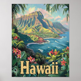 Hawaii Travel Poster Art Print Poster