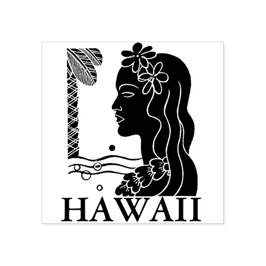 HAWAII TRAVEL Rubber Briefmarke Gummistempel (Prägung)