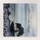 Hawaii Tree Silhouette Beach sammelt Momente Zitat Puzzle (Horizontal)