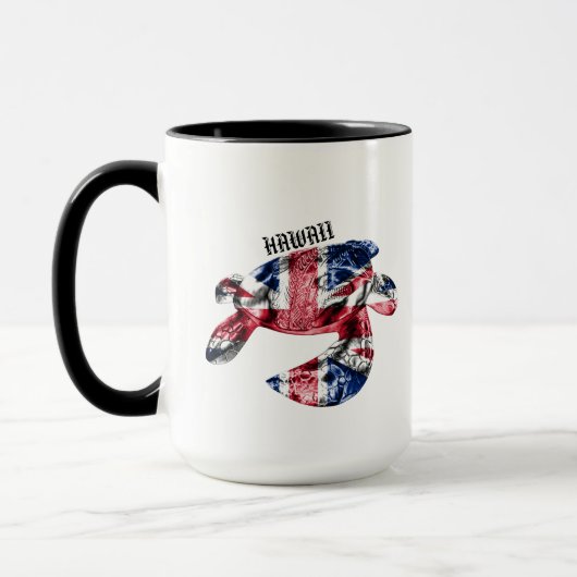 Hawaii Tribal Honu HIFlag Tasse (Links)