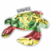 Hawaii Tribal Honu Kanaka Maoli Flag Aufkleber (Vorderseite)