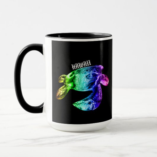 Hawaii Tribal Honu Rainbow Tasse (Links)