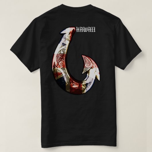 Hawaii Tribal Hook HIFlag T-Shirt (Design Rückseite)