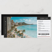 Hawaii Trip Boarding Pass Reisepass Ticket (Vorne/Hinten)