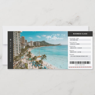 Hawaii Trip Boarding Pass Reisepass Ticket