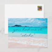 Hawaii Tropical Beach, den du bei Aloha Script hat Postkarte (Vorne/Hinten)