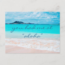 Hawaii Tropical Beach, den du bei Aloha Script hat Postkarte