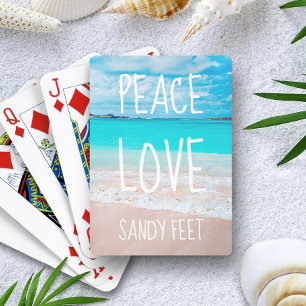 Hawaii Tropical Beach Foto Peace Liebe Spielkarten