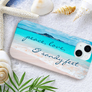 Hawaii Tropical Beach Peace Liebe Sandy Feet Scrip Case-Mate iPhone Hülle