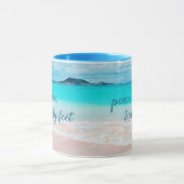 Hawaii Tropical Beach Peace Liebe Sandy Feet Scrip Tasse (Zentrum)
