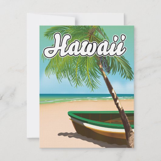 Hawaii Tropical Beach Reiseplakat (Vorderseite)