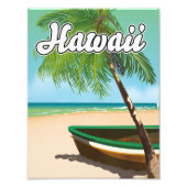 Hawaii Tropical Beach Reiseplakat Fotodruck (Vorne)