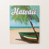 Hawaii Tropical Beach Reiseplakat Puzzle (Vertikal)