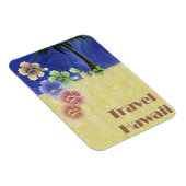 Hawaii Tropical Beach Retro Vintage Travel Poster Magnet (Rechte Seite)