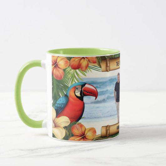 Hawaii Tropical Birds Blume Foto Kaffee Tasse (Links)