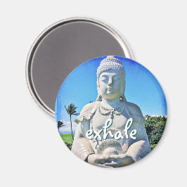 Hawaii Tropical Buddha Foto Exhale Zitatskript Magnet