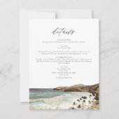 HAWAII Tropical Hawaii Beach Wedding Details Card Einladung (Vorderseite)
