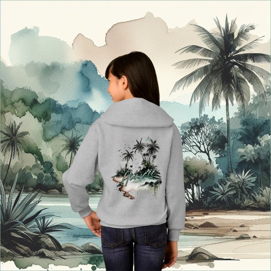 Hawaii Tropical Palm Tree Island Hoodie