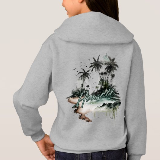 Hawaii Tropical Palm Tree Island Hoodie (Rückseite)