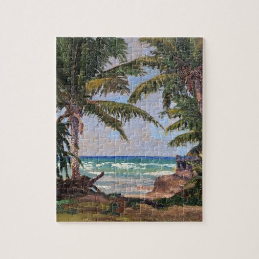 Hawaii Tropical Palm Trees Vintag Puzzle (Vertikal)