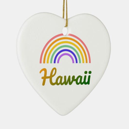 Hawaii - Tropical - Strand - Personalisiert Keramik Ornament (Rechts)